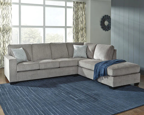 Slate RAF Sectional (Grey) - Basha Furniture