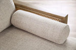 ALESUND Loveseat, Beige/Light Oak, Natural & Brown