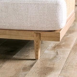 ALESUND Loveseat, Beige/Light Oak, Natural & Brown