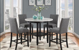 GRAY GLOBAL (Dining Table + 4 Chairs) - Basha Furniture