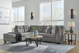 Gray Signature Sectional With Chaise - Basha Furniture