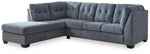 Denim Sectional with Chaise - Basha Furniture