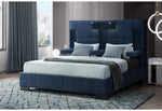Oscar Navy Blue Bed No Wood Trim